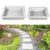 MOLIGOU 2 Pcs Square Stepping Stone Mold, 10″ and 12″ Plastic Cement Molds, Reusable Paver Molds for Garden Pavement, Walkways