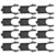 MOLUCKFU 12pcs Stackable Cooling Rack and Pan Stacker for Baking Cookies and Holiday Parties, Black Abs Material with Space-saving Multi-purpose Use and Enhanced Air Circulation Design