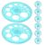 MOLUCKFU 8pcs Plastic Circle Template Set with 360 Degree Rotatable Protractor Scale, Lightweight Geometric Drawing Ruler for Drafting, School Learning, and Daily Drawing Activities