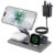 MONASAY 3 in 1 Wireless Charging Station with LCD Screen & 45W Charger | Foldable Magnetic Dock with 25W Fast Charge for iPhone 17/16/15/14/13/12, Apple Watch & AirPods | On/Off Display Button(Gray)