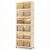 MONNIYU 426 Quarts 6-Tier Extra Large Stackable Storage Bins with Doors and Lids, 73″ Tall Plastic Storage Cabinet, Tool-Free Assembly Stackable Closet Organizer for Home Office, Pantry, Wheels