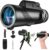 Monocular-Telescope 80×100 High Powered Monoculars High Definition for Adults High Powered with Smartphone Adapter Telescope Wildlife Bird Watching Travel Camping Hiking-Black