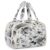 Montchui Watercolor Flowers Travel Toiletry Bag, Black & Grey