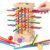 Montessori Game Wooden Board Games, 42 Colorful Sticks Dice Game Math Learning Toys for 3 4 5 6 Year Olds, Builds Fine Motor Skills & Counting, Family Travel Games for 3 Year Olds Gift for Kids