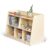 Montessori Toddler Bookshelf, Baby Storage Organizer with Top Pull Up Bars