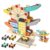 Montessori Toddler Toys for 1 2 Year Old Boys Girls, Wooden Car Ramp Toy for Toddlers 1-3,Race Track Car with 6 Mini Cars & 1 Garage, Birthday Gift for Age 12+ Month