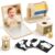 Montessori Toys for Babies 0-6 6-12 Months, Sensory Developmental Baby Toys, Tummy Time Toy – 5 in 1 Wooden Learning Toy Set, High Contrast Cards, Mirror & Spinning Drum for Newborn Infant Gift