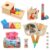 Montessori Toys for Babies 6-12 Months, 7 in 1 Wooden Educational Development Toys Sensory Learning Gift for Toddlers with Object Permanence Box, Emotion Learning Mirror, Tissue Box,Rainmaker and More