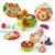 Montessori Toys for Babies 6-12 Months, Plush Vegetable Garden Sensory Sorting Toy with Storage Base, Soft Plush Farm Harvest Game for Fine Motor Skills, Perfect Baby Boys Girls Gift 0-2 Year Old