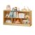 Montessori Toy Storage Cabinet, 5-Section Wooden Book & Toy Storage Organizer with Open Shelves for Toddler and Baby, Book Shelf Organizer for Kids Room, Nursery, Playroom and Classroom, Natural