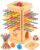Montessori Wooden Board Game for Kids 3-6, 3 in 1 Classic Ball Drop Game