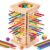 Montessori Wooden Board Games, 42 Colorful Sticks Math Learning Toys for 3 4 5 6 Year Olds, Board Games for Kids 4-6, Fine Motor Skills Toy Family Travel Game, Gifts for Boys Girls 3 Year Old