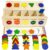 Montessori Wooden Sorting&Matching Toy for Kid Toddler 1-3 Year Old