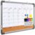 Monthly Calendar Whiteboard for Wall, 24×18 Inches Dry Erase Board with Cork Board Combo, Magnetic White Board, Double-Sided Hanging Portable Board for Office School Home Kitchen Planner Memo
