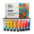 Mont Marte Studio Acrylic Paint Set, 18 Piece, 36ml Tubes. Lightfast Colours with Great Coverage, Ideal for Canvas, Wood, Fabric, Leather, Cardboard, Paper, MDF and Crafts.