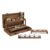 MOOCA Wood Jewelry Display Case, 2-Tier Countertop Display Cabinet with Removable Risers, Earring Ring Organizer, Display Case for Collectibles, Retail Showcase, Brown