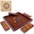 MoodLife Modular Shut The Box Game for 4 Players, 11.8-Inch Wooden Dice Board with 4 Detachable Number Trays and 8 Dice, Expandable Family Tabletop Math Game for Kids and Adults