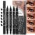 MooGlamor 5 Pcs Black Liquid Eyeliner Set with Stamps and High Pigmented Long Lasting Double Head Eyeliners for Beginner Gift