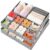 Mooisco 12 Packs Foldable Drawer Organizer Clothes, Closet Storage for Baby Clothes, Underwear, Sock, Non-Woven Fabric Bins for Baby Room, Office, 4 Small 4 Medium 4 Large, Deep Gray