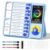 Mooking 5-in-1 Visual Timer, ADHD Tool for Kids|Adults, Visual Schedule for Kids with Autism, 12/24 Task Timer & Chore Chart Board, ADHD Tools with Daily Checklist for Home, School, Classroom – Blue