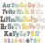 Mooliwe 134 Pcs 5 Inch Bulletin Board Letters for Classroom Alphabet Numbers Combo Set Cutouts Letter for Bulletin Board Display Chalkboard School Decor(Morandi)