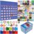 Mooliwe 481 Pcs Classroom Calendar Pocket Chart, Days of the Year Set, Seasonal Holiday Monthly Date Number Cards, Back to School Bulletin Board Decor for Preschool Classroom