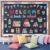 Mooliwe 94 Pcs Welcome Back to School Bulletin Board Set Retro Classroom Decor Ruffled Trims Plaid Trims Apple Stationery Paper Cutouts Gingham Classroom Decor for First Day of School Wall Door