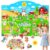 Moon Boat Farm Animal Felt Board Story Crafts Sets with Stickers