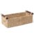 Moosky Wicker Storage Baskets with Handle Boho Paper Rope Rectangular Baskets for Shelves, Decorative Storage Bins for Countertop Toilet Paper Basket for Toilet Tank Top (Beige, 13.7″ x 5.9″ x 3.9″)