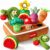 MORECOLL Fruit & Veggie Baby Sensory Plush Set, Baby Toys 6-12 Months, Garden Plush Toys with Rattle, Crinkle, Squeak, Mirror, Pull, Match & Plant Play, Montessori Baby Gift for Boys Girl Infant