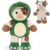 MorisMos Cow Stuffed Animal, 16 Inch Cow Plush with Dinosaur Outfit