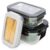 Moritz & Moritz Set of 3 Food Storage Containers with Lid, BPA-Free Food Container, Microwave-Safe, Click-Lock Freezer Containers, Square