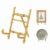 MorningRo Gold Metal Table Top Easel 4.3 x 3 x 3 Inch Mini Gold Bamboo Easel Stand for Display Metal Tripod Picture Photo Frame Modern Book Plate Desktop Art Holder Stand Decor Wedding Sign