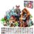 MORPHIMO 450 PCS Magnetic Building Blocks Set – Big STEM & Sensory Toy for Kids – Stacking Magnets – Instruction Book & Fabric Storage Bag – Shared Play Toy for Siblings & Friends