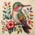 Mosaflare Hummingbird Stamped Cross Stitch Kits for Beginner 13.7×13.7 Inch