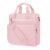 MOSISO 3 Ring Zipper Binder, 2 inch O-Ring Binder Organizer 500 Sheets Capacity Multiple Pockets Bag for Office with Handle & Shoulder Strap Compatible with 13 inch Laptop/Tablet, Pink