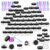 MotBach 40 PCS 15g Clear Plastic Containers with Lids,Small Makeup Sample Containers,0.5oz Empty Sample Pot Jars Round Travel Cosmetic Jars with Spatulas for Powder Cream Lotion Ointment,Black Lid