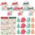 MotiMind 50 Pcs Christmas Sidewalk Chalk Set with 24 Washable Non Toxic Colored Chalk 12 Cards 12 Opp Bags 2 Rolls of Ribbon for Christmas Party Outdoor Play Favors Gifts