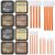 MotiMind 8 Pcs Mini Ink Pads for Stamps Water Based Stamp Pad with 20 Foam Blending Brush Tools for Scrapbooking, Journaling, Card Making, DIY Craft Scrapbook Supplies for Adults