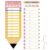 MotiMind Pencil Theme Daily Schedule Pocket Chart for Classroom, 13+1 Pockets Visual Schedule and Dry Erase Cards Hooks Teacher Classroom Supplies for Back to School Preschool Elementary
