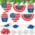 Motipuns 24 Set 4th of July Pom-pom Crafts Kit for Kids DIY Patriotic Pompom USA American Flag Craft Ornament Independence Day Red White Blue Decorations for 250th Anniversary Memorial Classroom Party