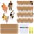 Motipuns 24 Set Cat DIY Craft Kit with Cardboard Tubes Kraft Paper Cat Shaped Cardboard Acrylic Paint Markers Creative Make Your Own Kittens Art Gift Ideas