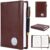 Motipuns Single Aa Book Cover Paperback Protector Medallion Holder Leather Gift for Women Men(Brown)