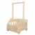 MotiveTech Push Wagon Solid Wood Wooden Toy Cart Stable Structure Young Child Storage Trolley for Infants