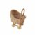 MotiveTech Wicker Pushcart Rustic Play Pushchair Elegant Toy Pushchair for Playroom, Small 31.5cm X 26.3cm X 24.5cm