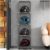 Motorcycle Helmet Storage Rack Metal Hat Rack, Helmet Organize Display Cabinet for Football Helmet/Bike Helmet/Baseball Helmet, Large Hats Organizer Cap Hanger for Hat Store Shop, Black, 4 grids
