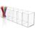 Mototo 1 PCS Large Clear Acrylic Pen Holder 6 Compartments, Desktop Pencil Organizer Makeup Brush Storage Caddy for Office Supplies, Cosmetic Brushes, Dorm, Bathroom, Kitchen