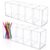 Mototo 2PCS Acrylic Pen Holder Back to School 5 Compartments Pen Organizer