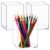 Mototo 3 Clear Acrylic Pen Holder Square Pencil Cup Office Desk Organizer