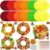 Moucuny 470 Pcs Fall Craft Kits Fall DIY Wreath Craft Kit Thanksgiving Decorations with Pumpkin Maple Leaf Turkey Stickers for Autumn Home Indoor Activities(6 Color Wreath,Fresh)